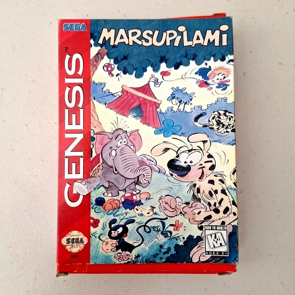 VTG 1996 Sega Genesis Marsupilami Video Game K-A Excellent Game & Box Only